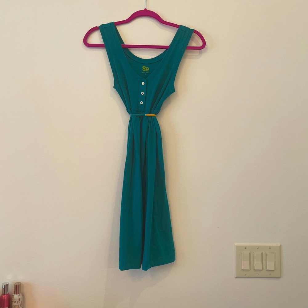 Green tie sundress